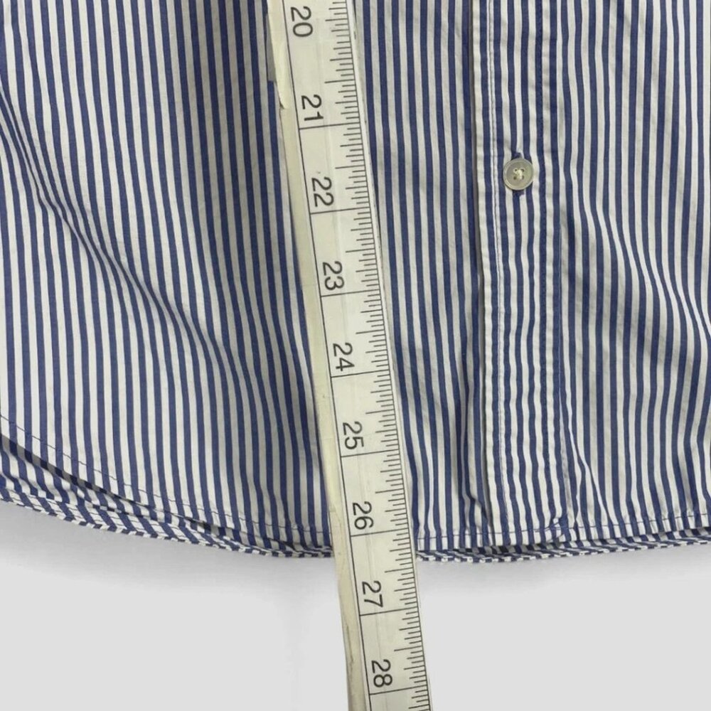 Group Babaton Aritzia Blue Pin Stripe Button Cotton Top Shirt Women's Small S - Picture 8 of 10
